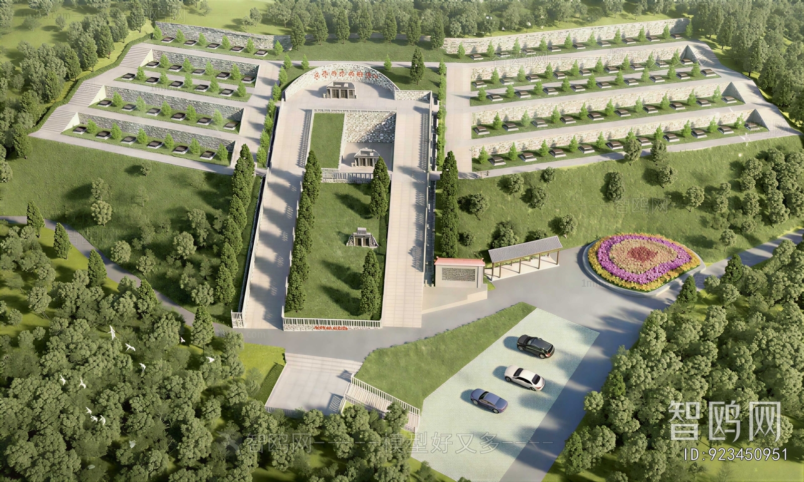 Modern Architectural Bird's-eye View Planning