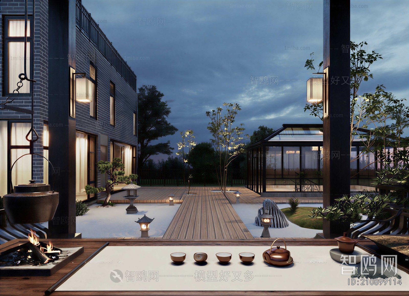 New Chinese Style Courtyard/landscape