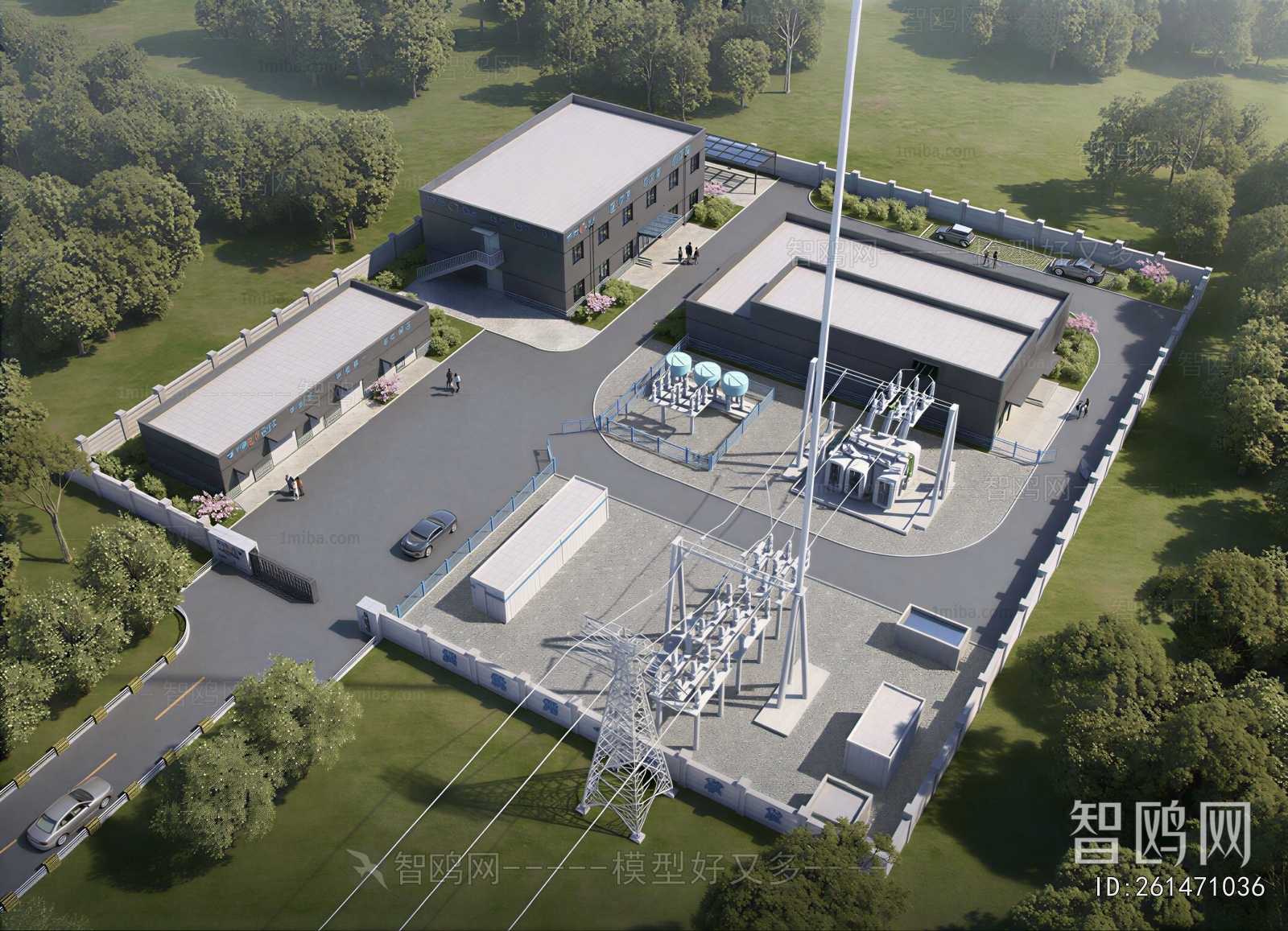 Modern Architectural Bird's-eye View Planning