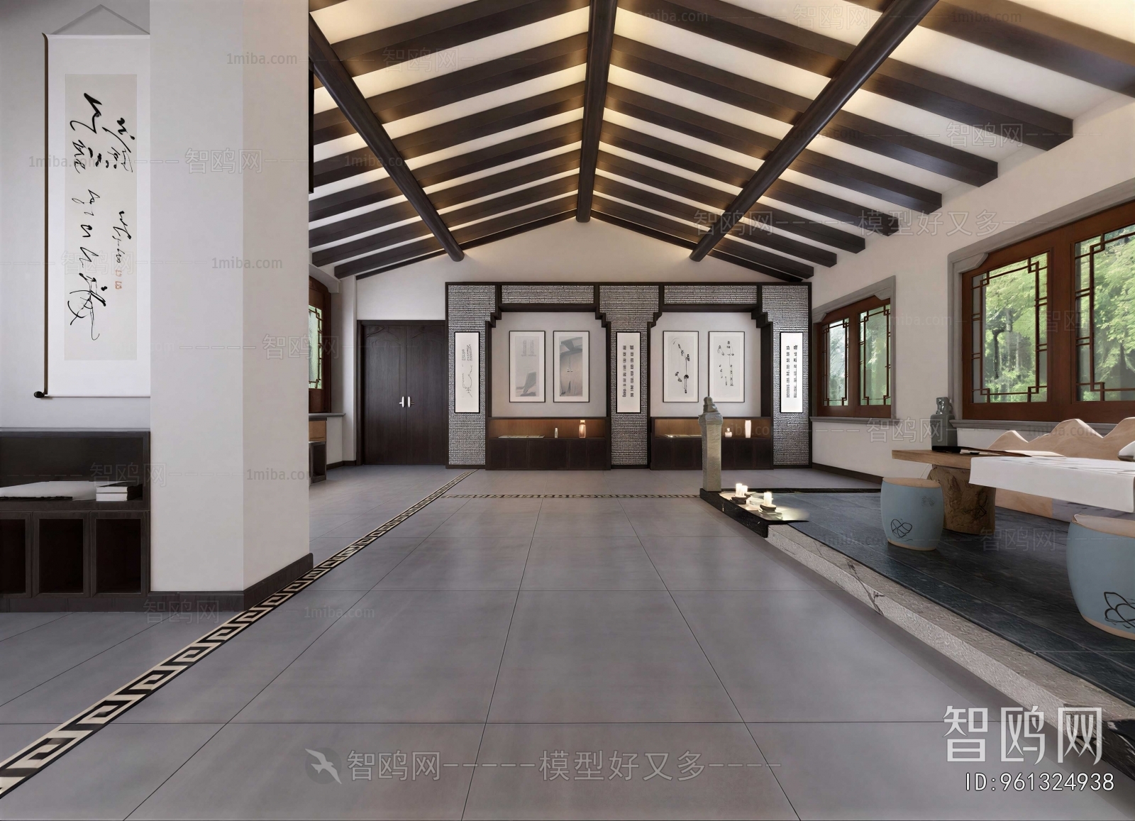 New Chinese Style A Living Room
