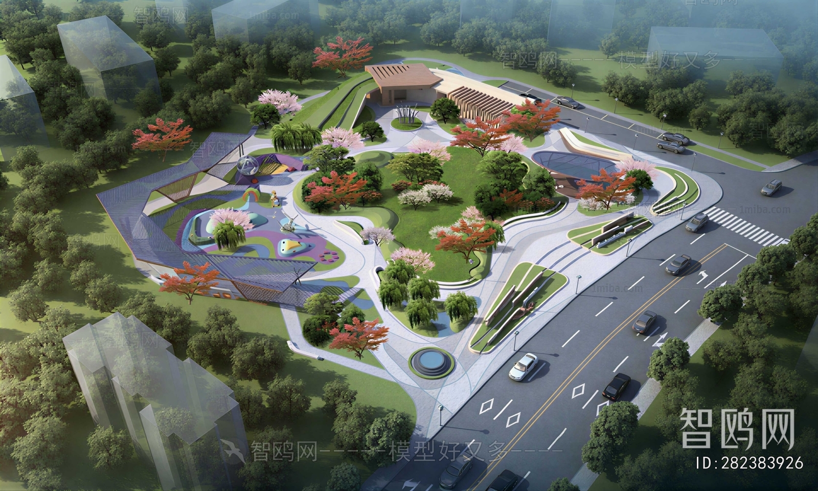 Modern Architectural Bird's-eye View Planning