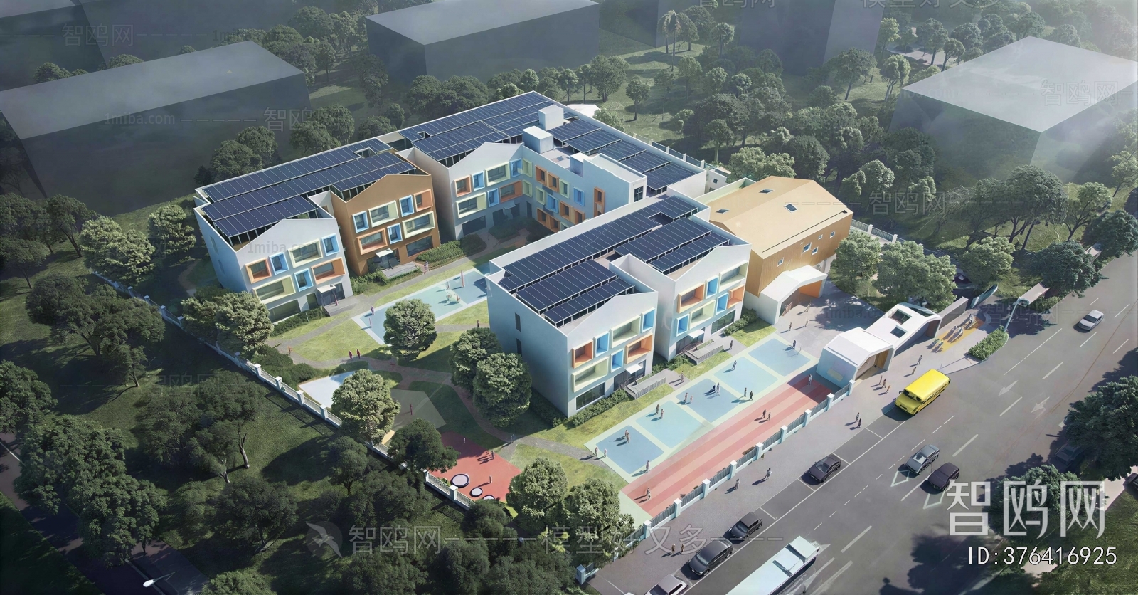 Modern Architectural Bird's-eye View Planning