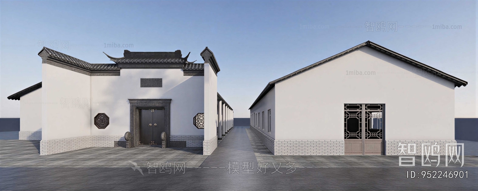 New Chinese Style Building Appearance