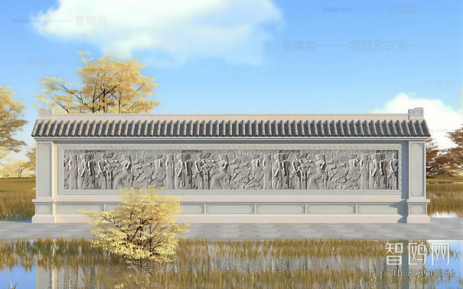Chinese Style Landscape Wall