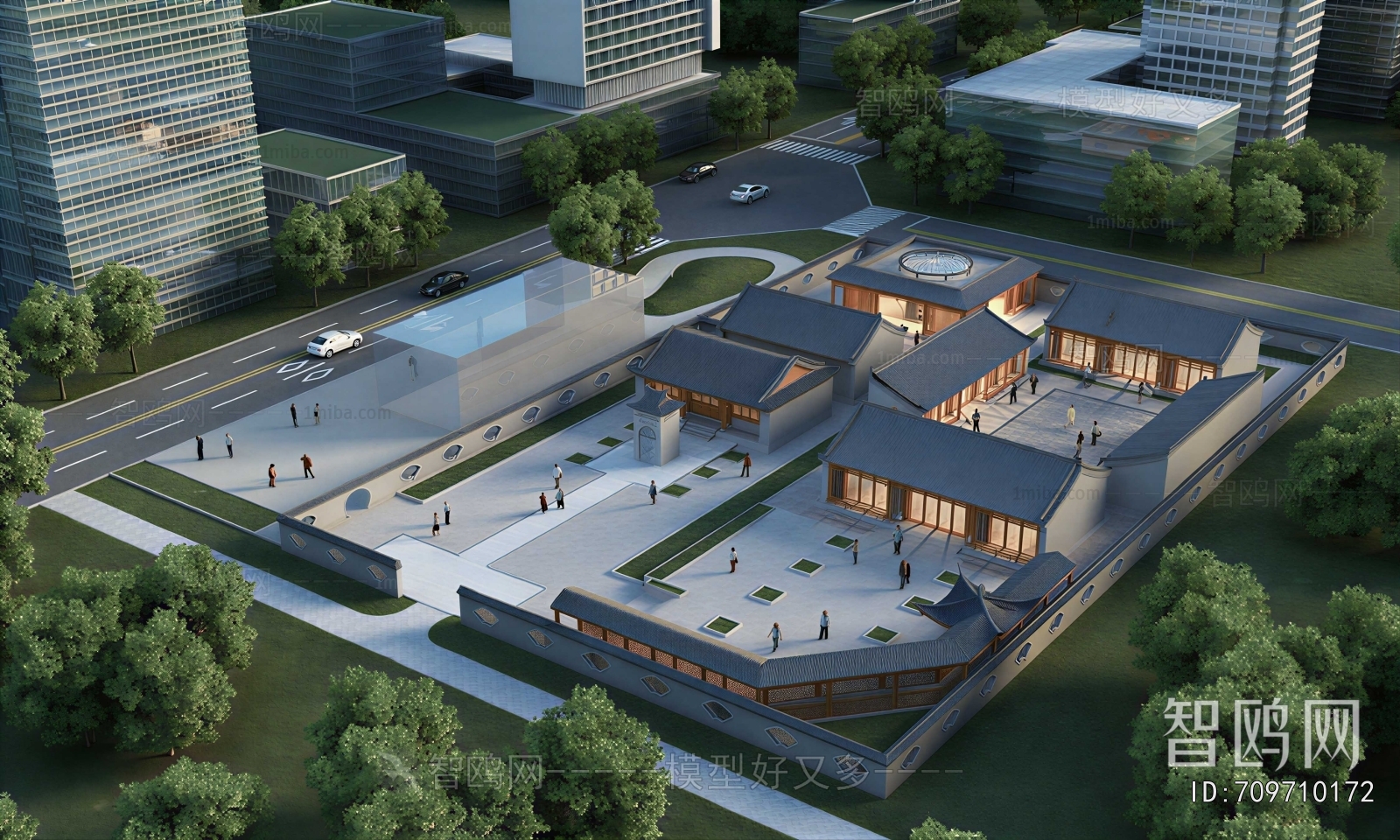 Modern Architectural Bird's-eye View Planning