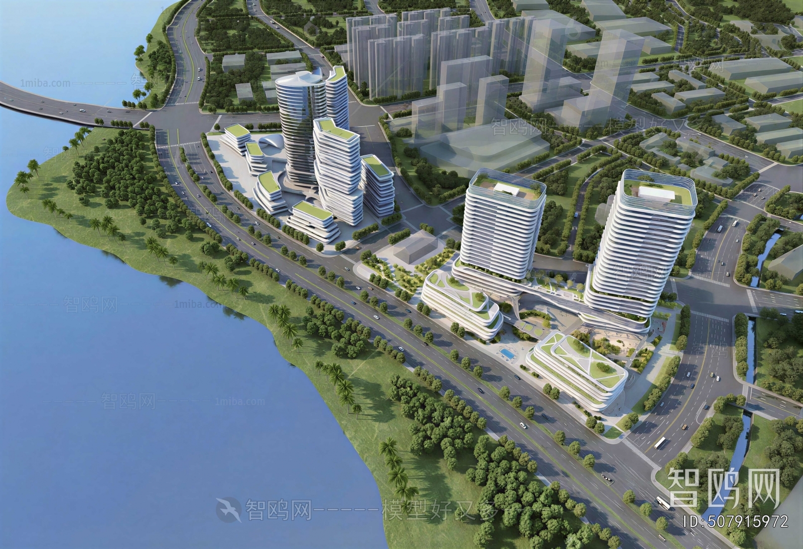 Modern Architectural Bird's-eye View Planning