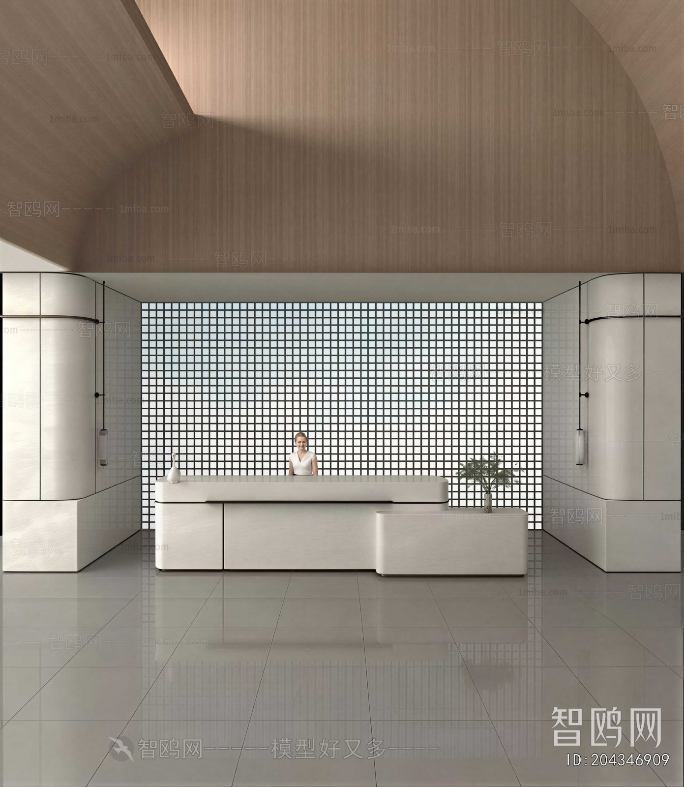 Modern Office Reception Desk