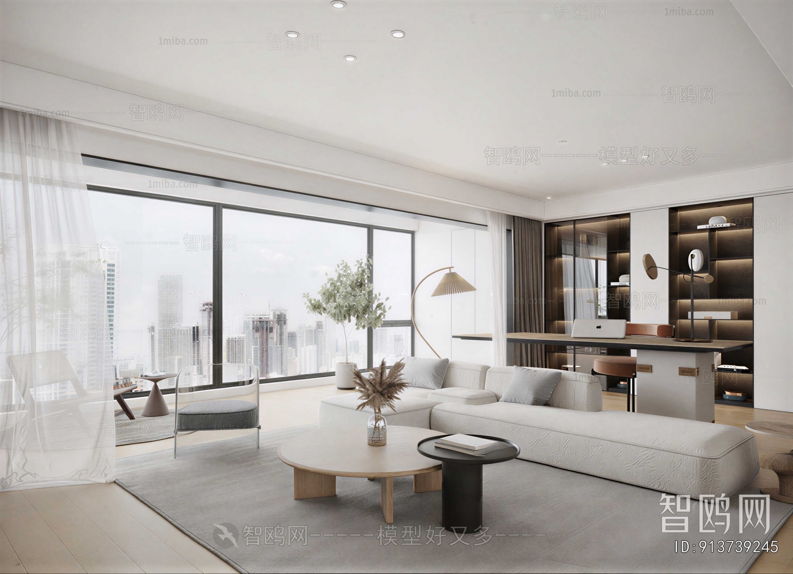 New Chinese Style A Living Room