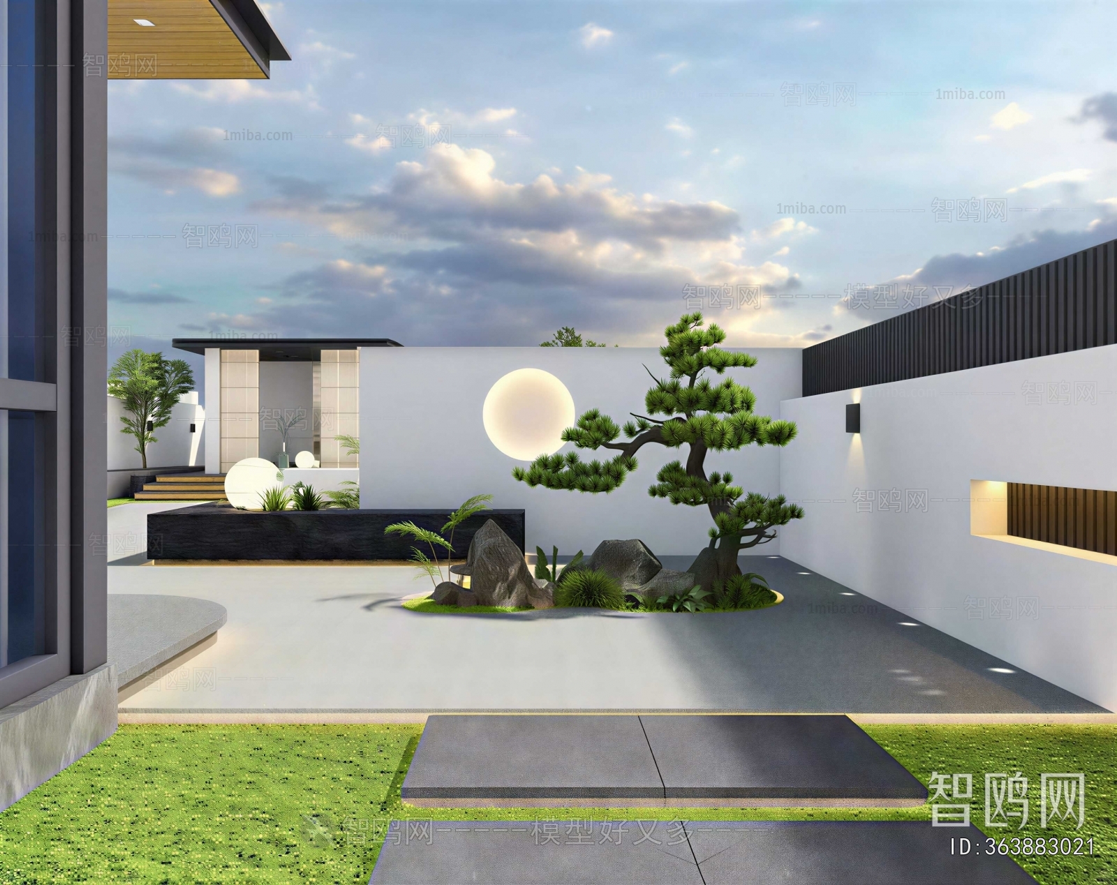 Modern Courtyard/landscape