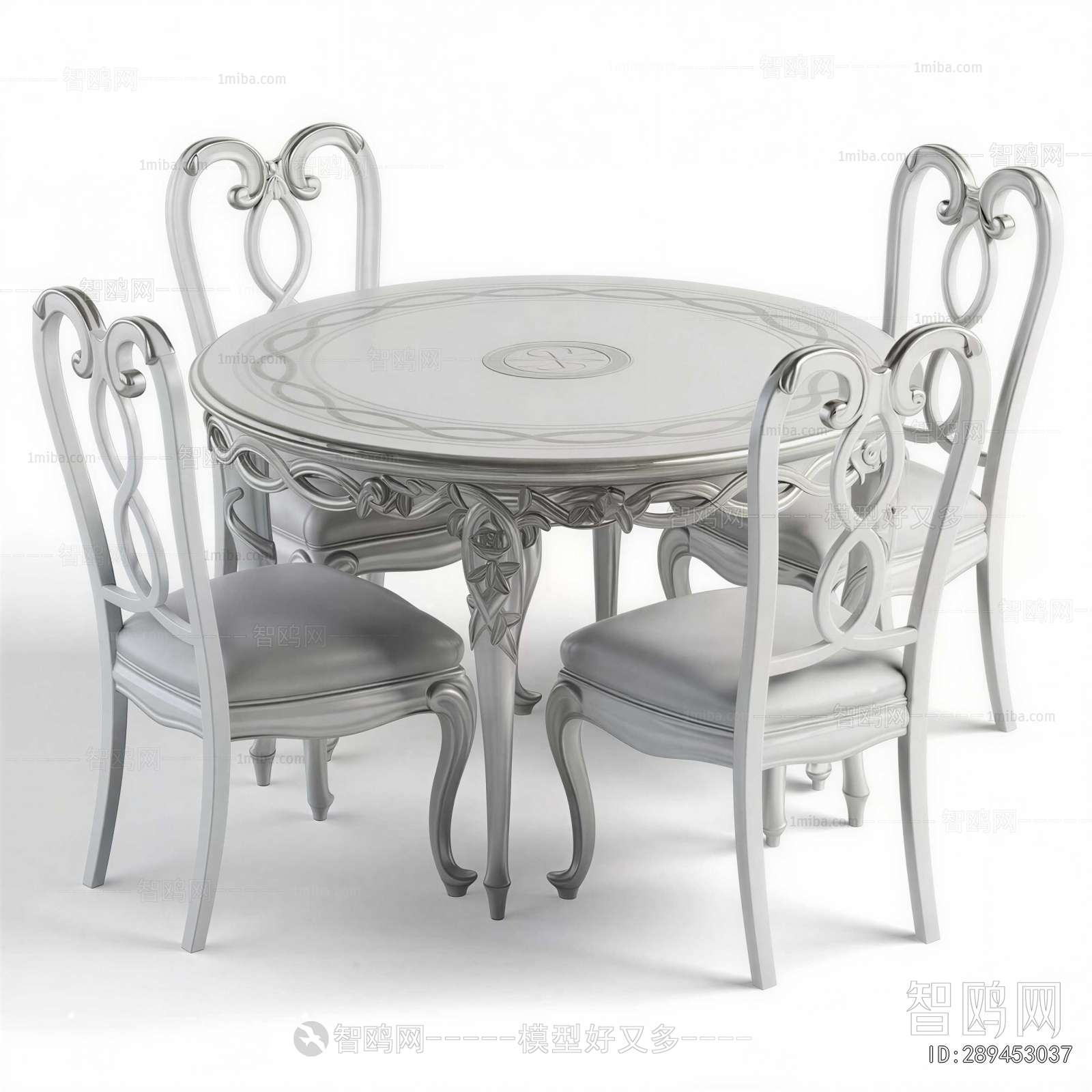 Simple European Style Dining Table And Chairs
