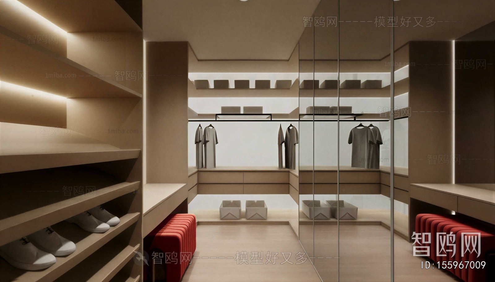 Modern Clothes Storage Area
