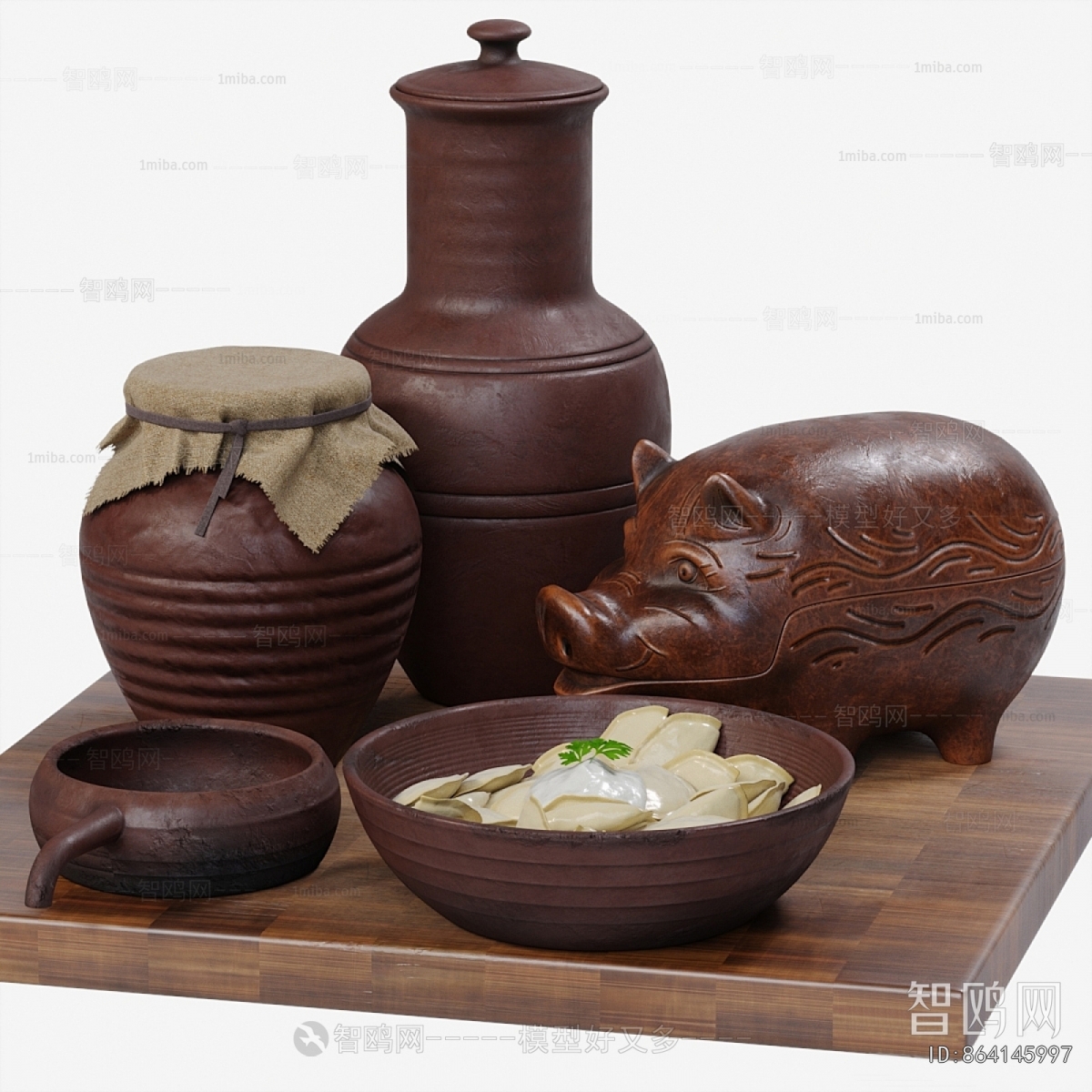Wabi-sabi Style Clay Pot