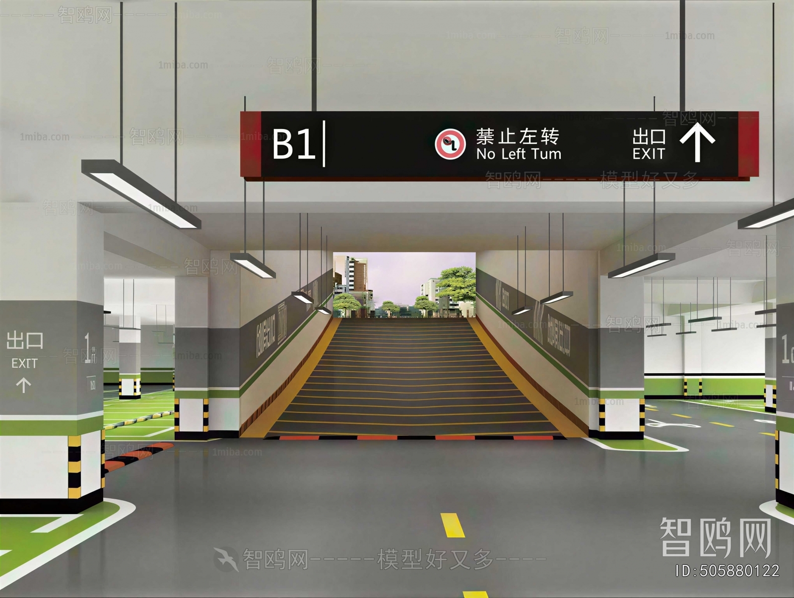 Modern Underground Parking Lot