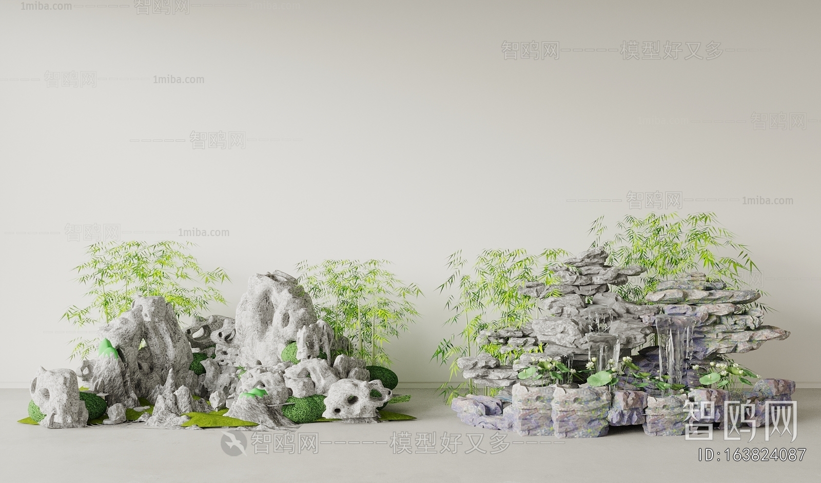 New Chinese Style Rockery Waterscape