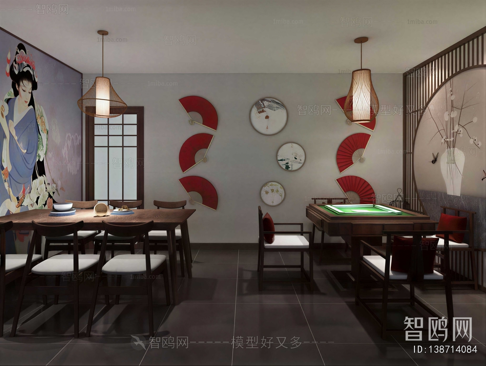 New Chinese Style Chess And Card Room