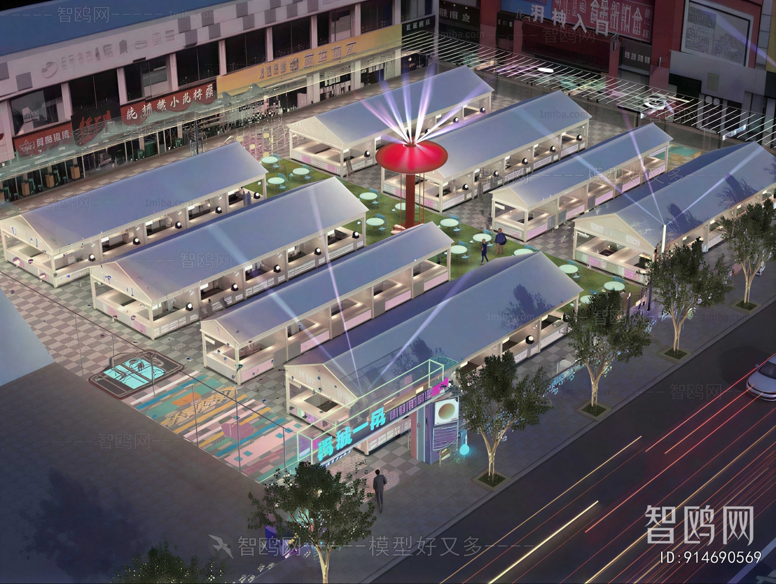 Modern Architectural Bird's-eye View Planning