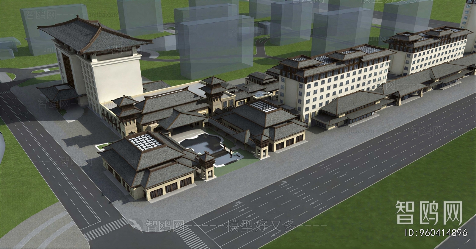 Chinese Style Architectural Bird's-eye View Planning