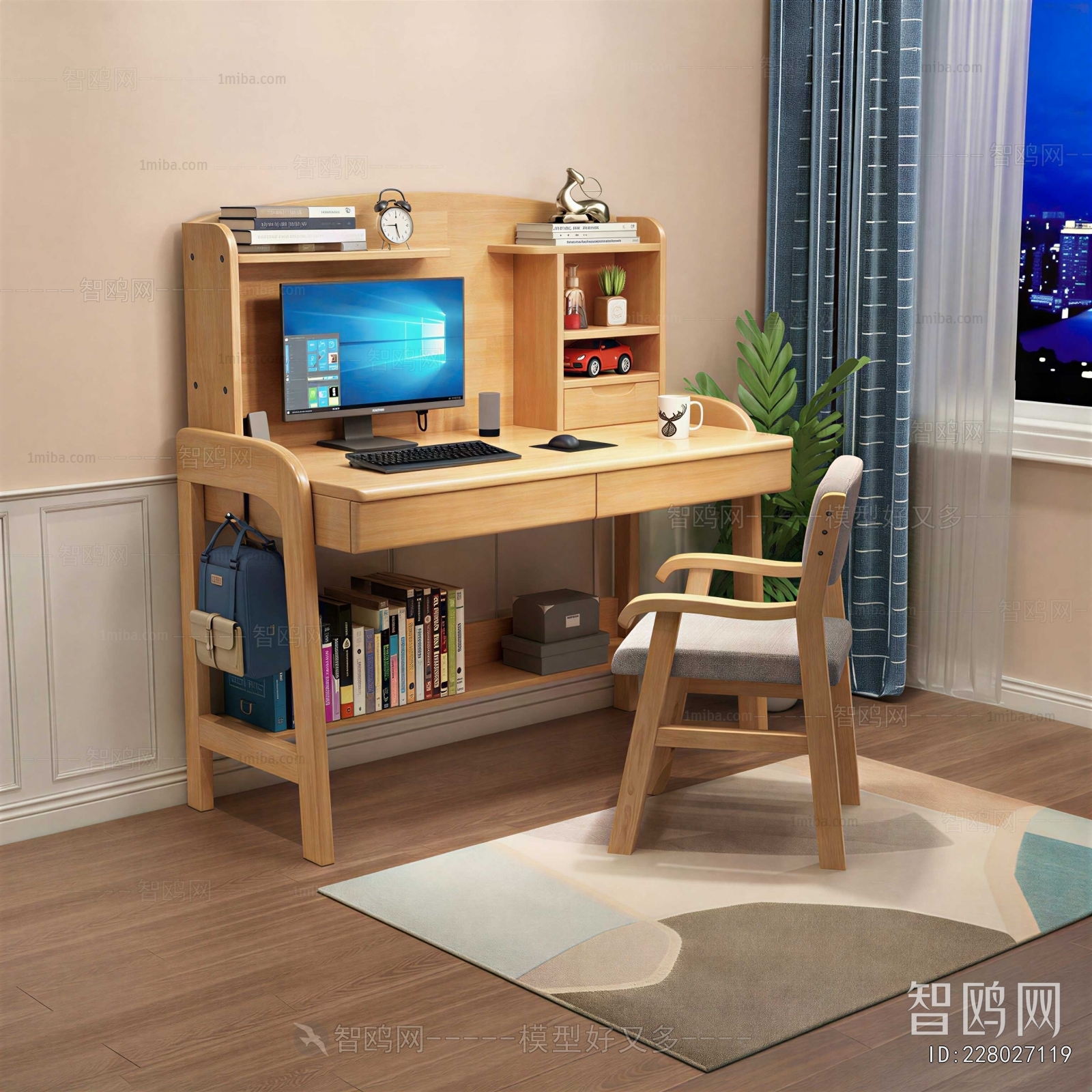 Nordic Style Computer Desk And Chair