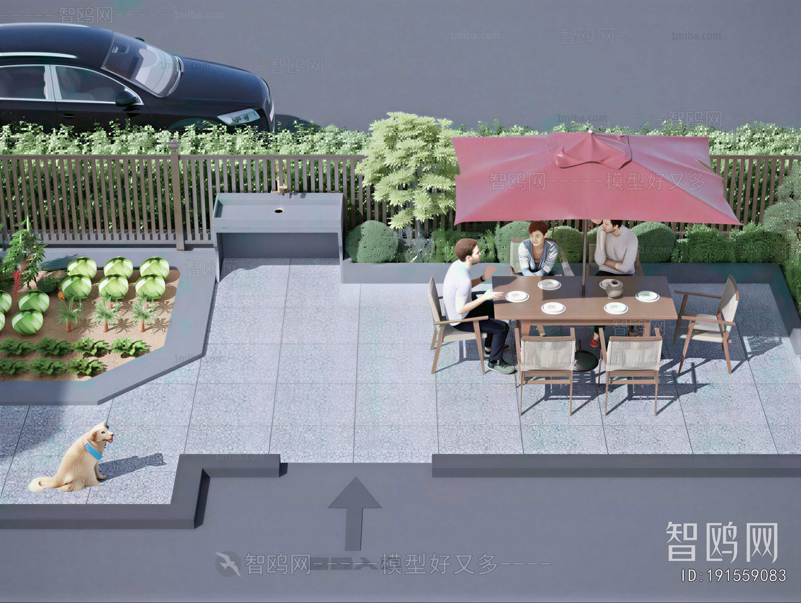Modern Courtyard/landscape