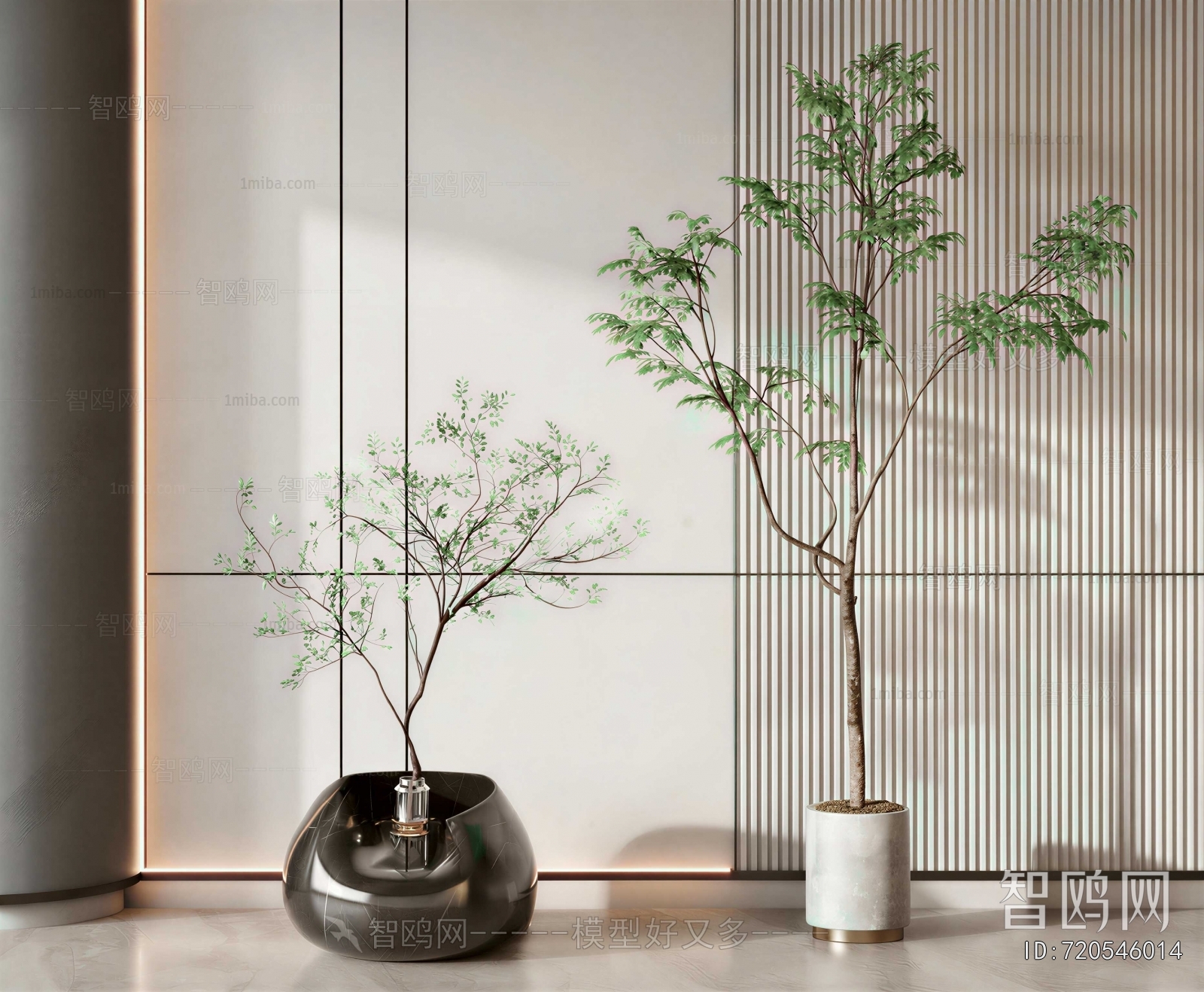 Modern Ground Green Plant Potted Plants