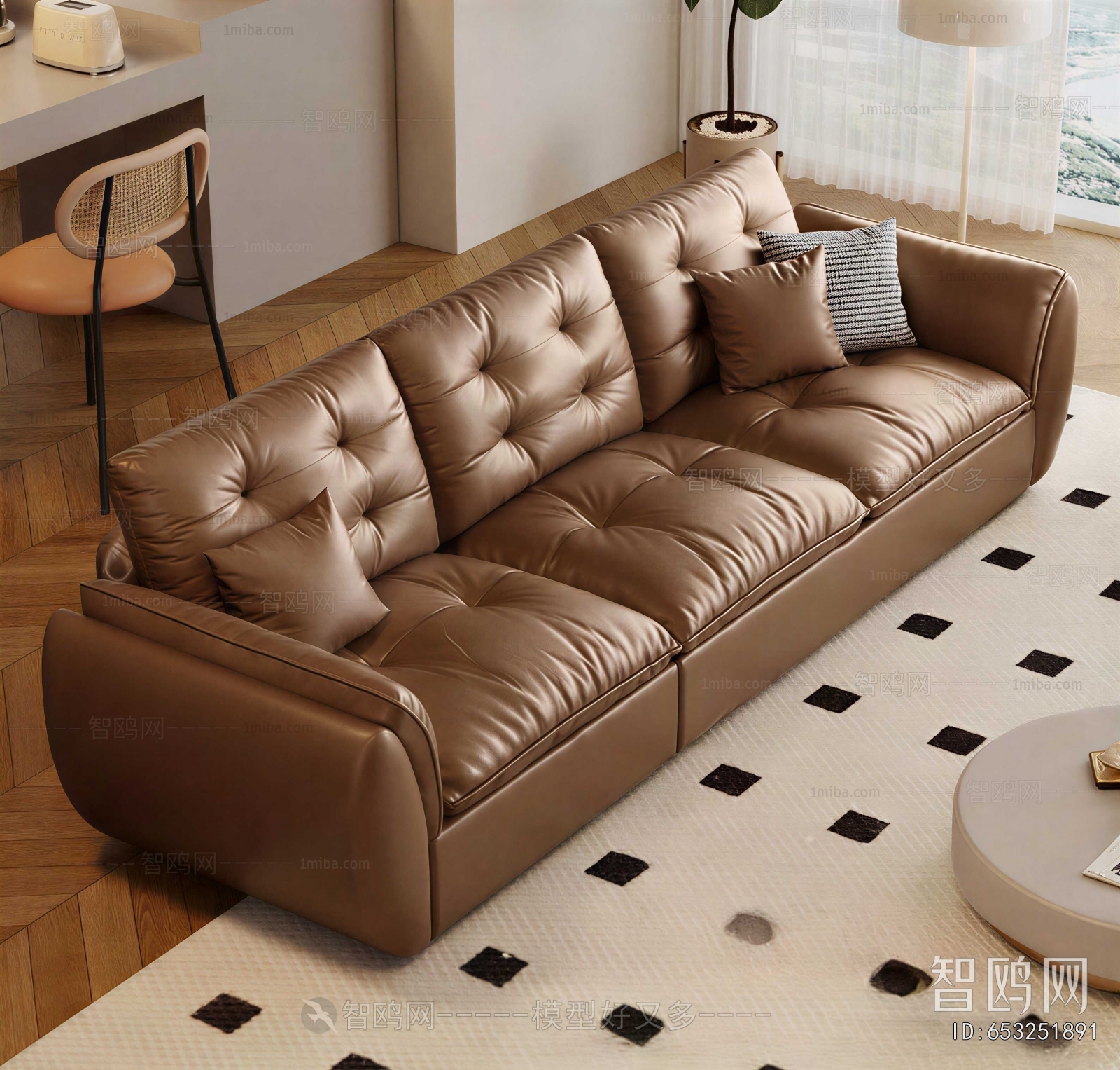 Modern Three-seat Sofa