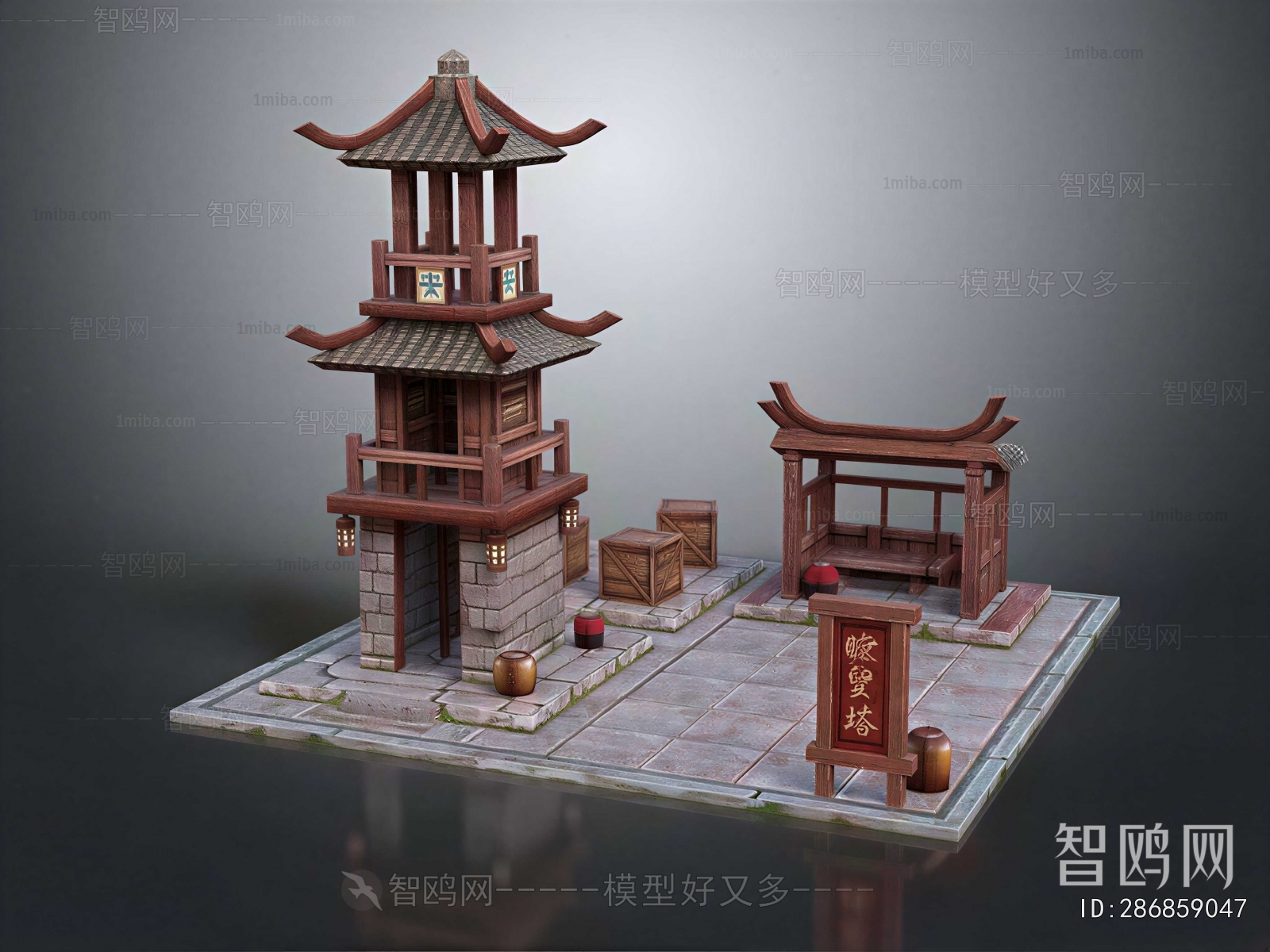 Chinese Style Ancient Architectural Buildings
