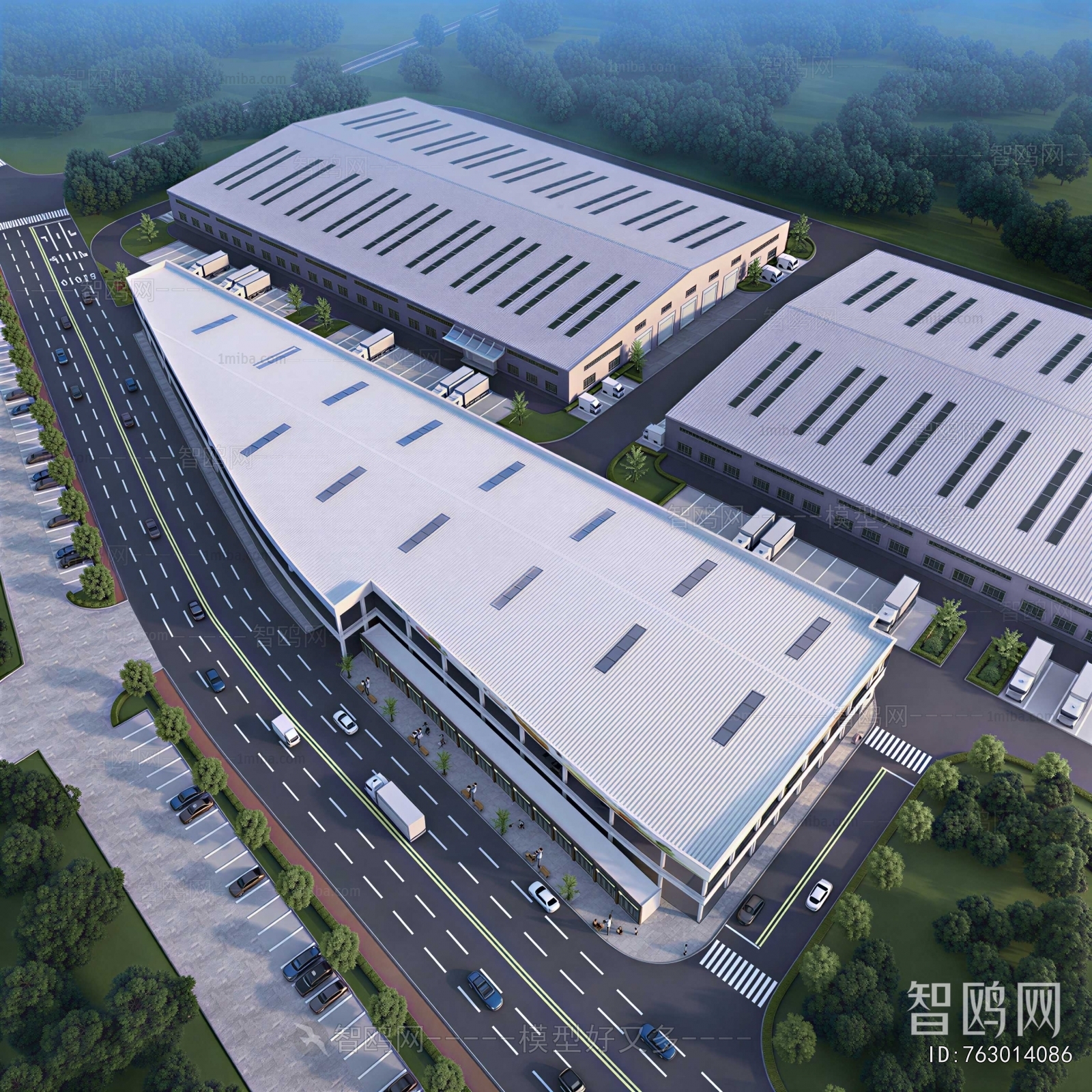 Modern Architectural Bird's-eye View Planning