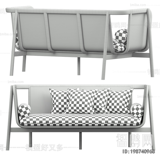 New Chinese Style A Sofa For Two