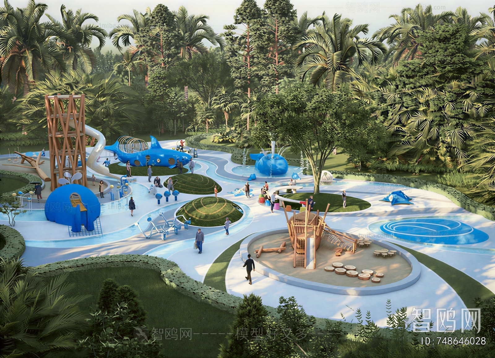 Modern Park Landscape
