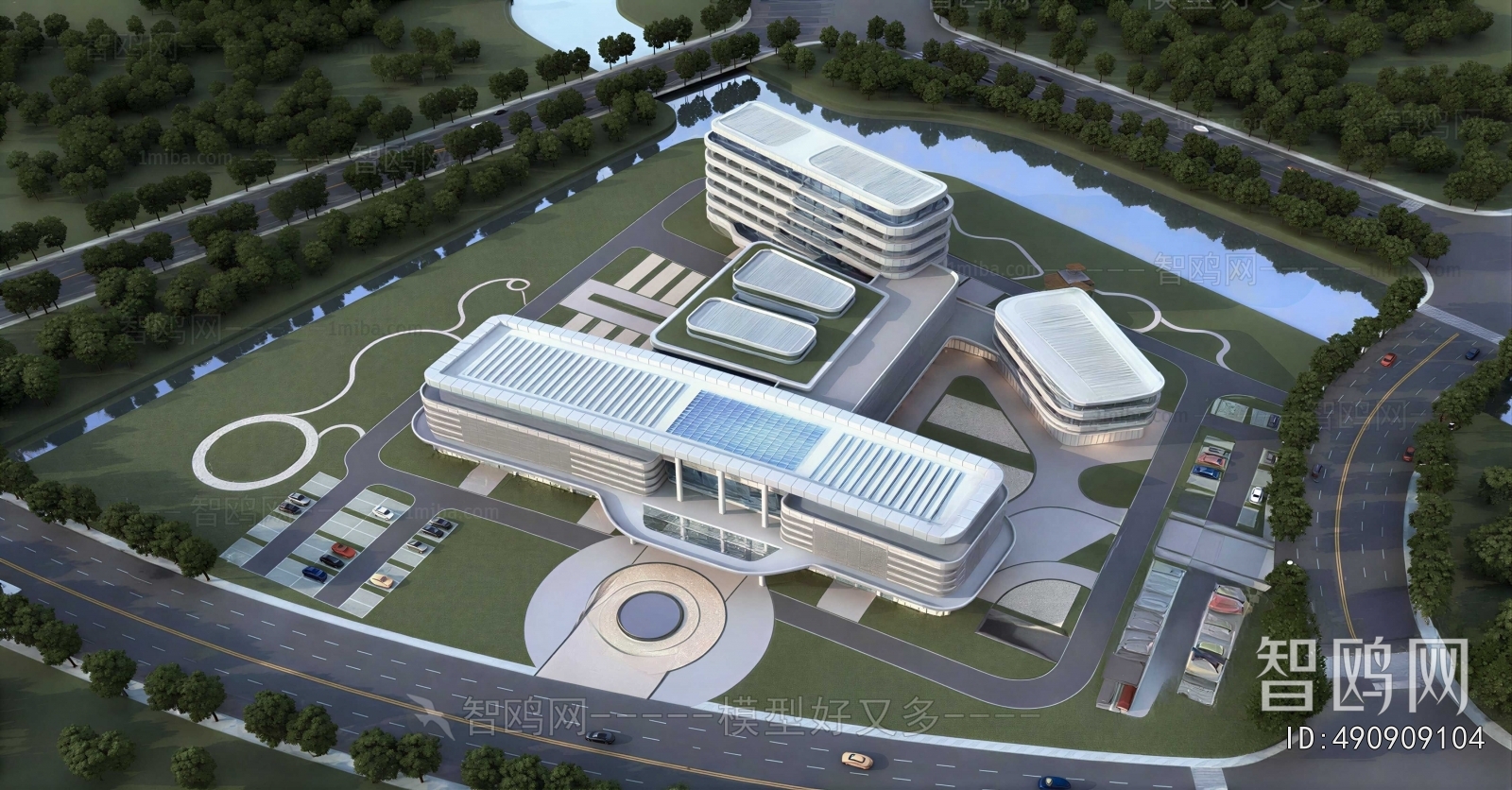 Modern Architectural Bird's-eye View Planning