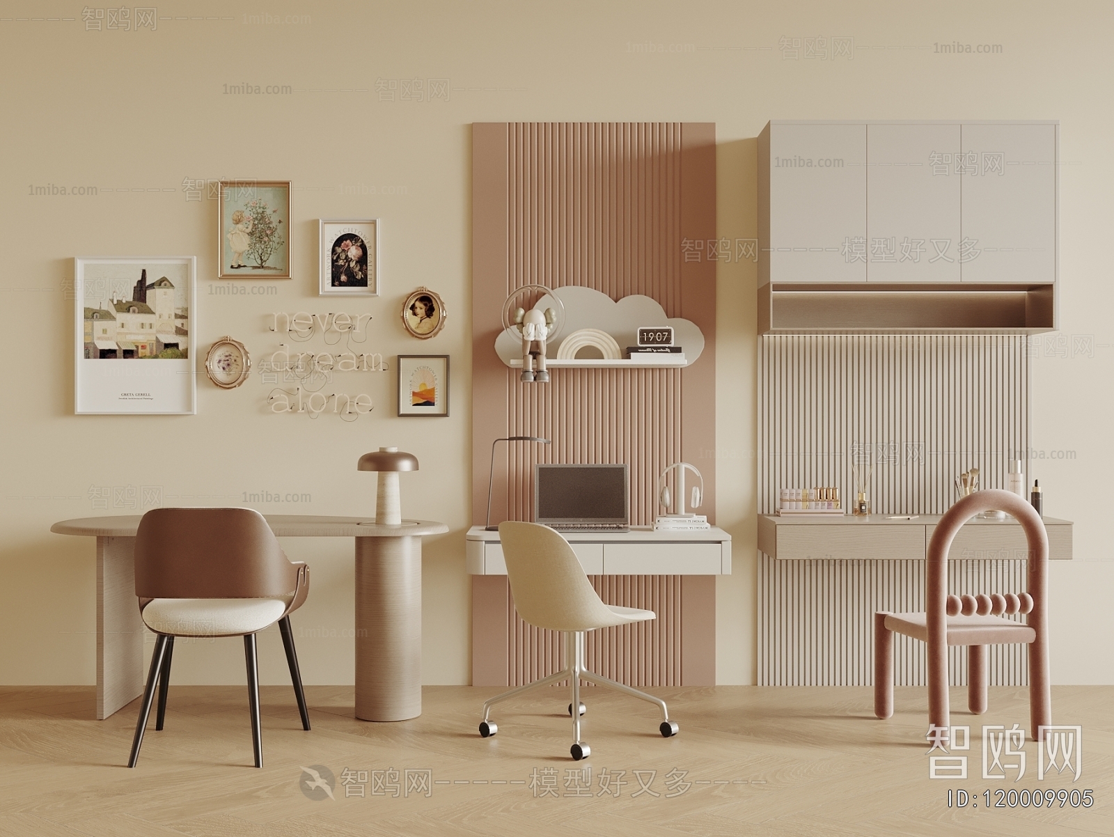 Nordic Style Computer Desk And Chair