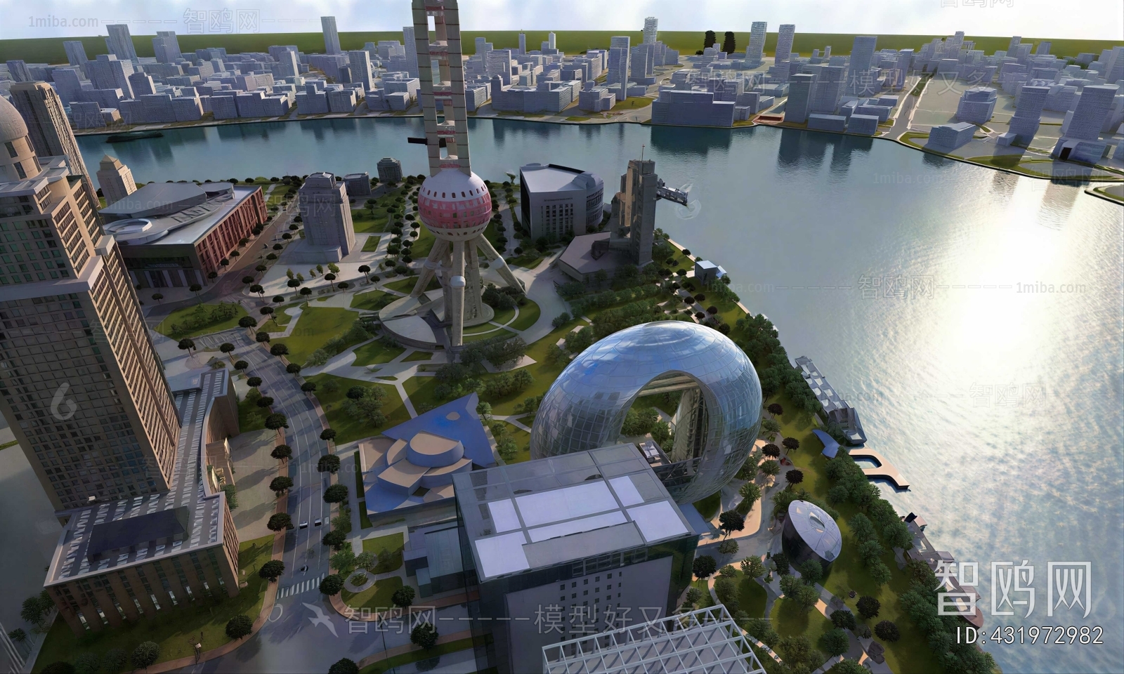 Modern Architectural Bird's-eye View Planning