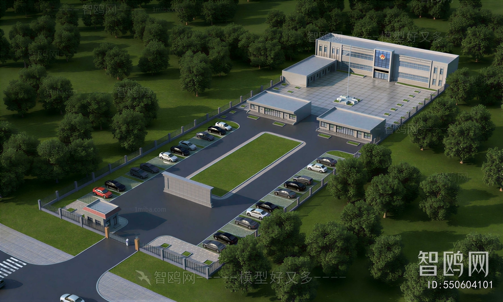 Modern Architectural Bird's-eye View Planning