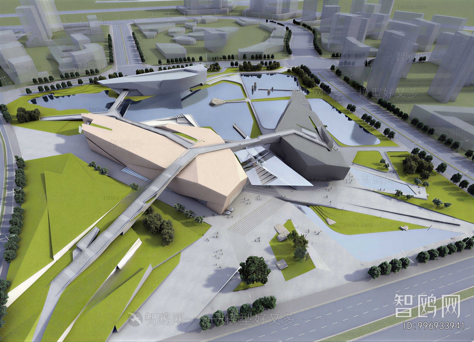 Modern Architectural Bird's-eye View Planning