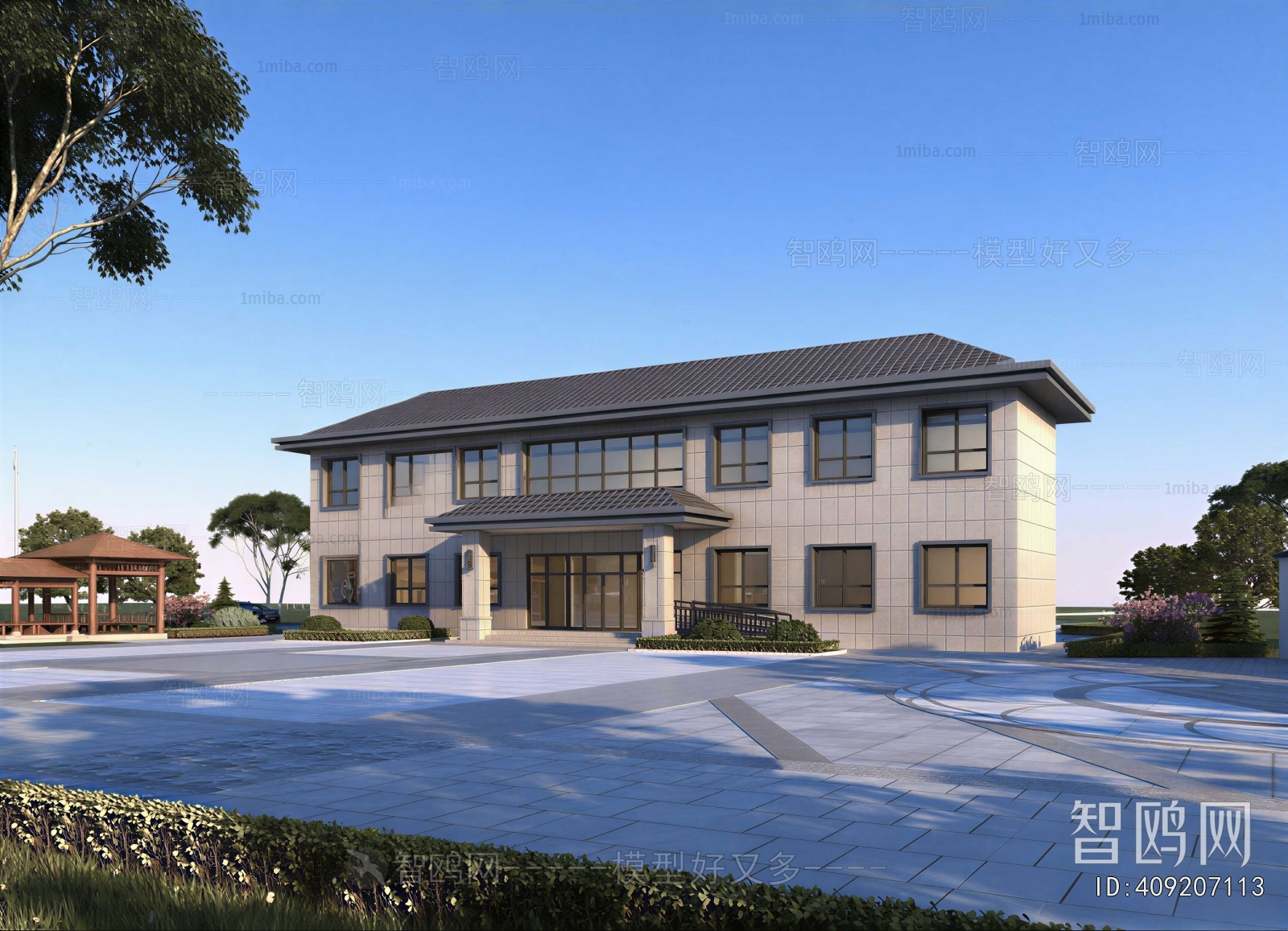 New Chinese Style Building Appearance