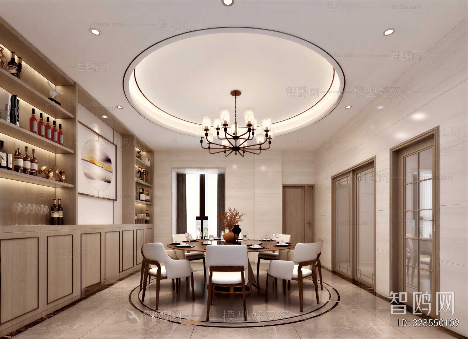 New Chinese Style Dining Room