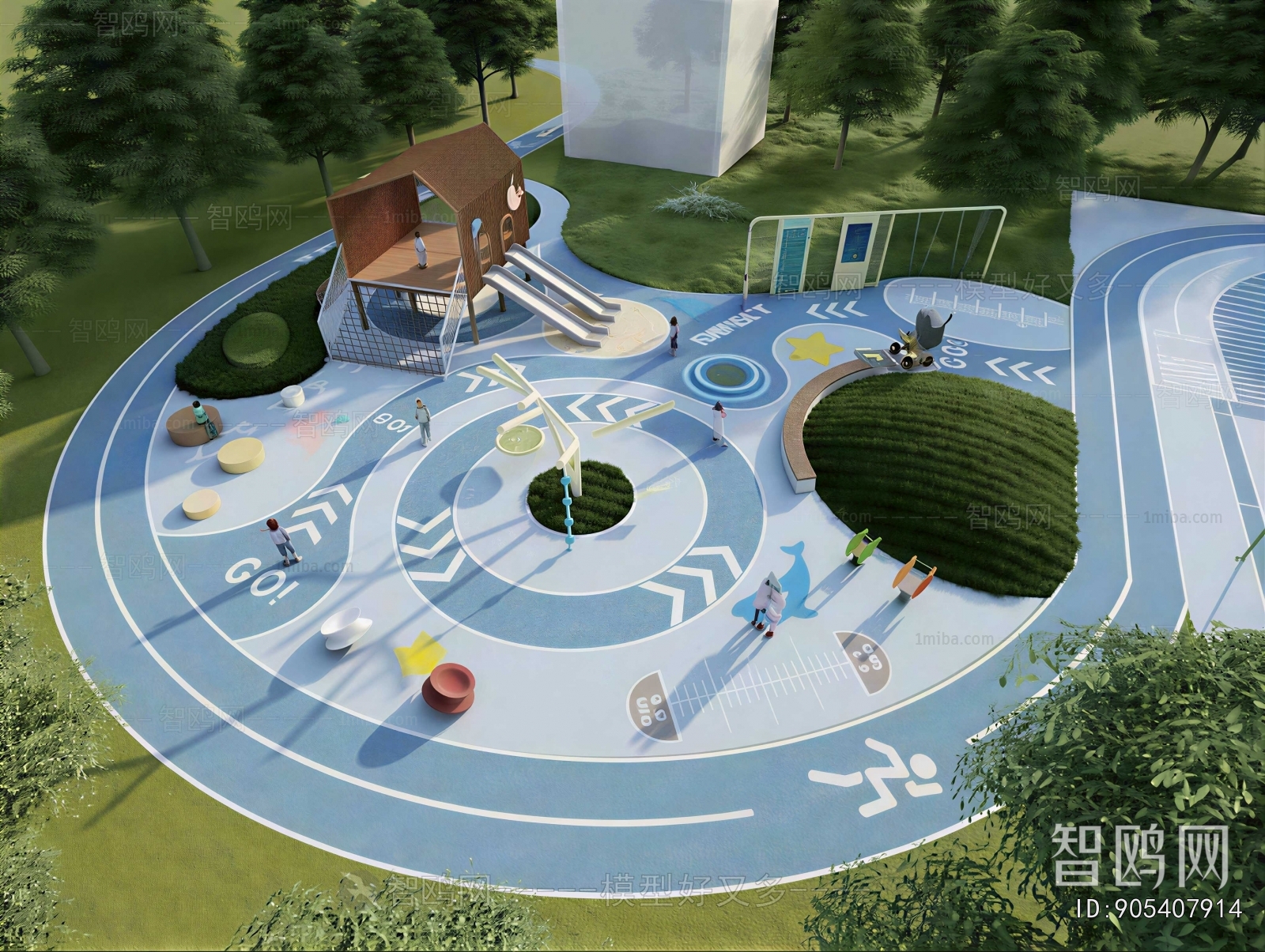 Modern Park Landscape