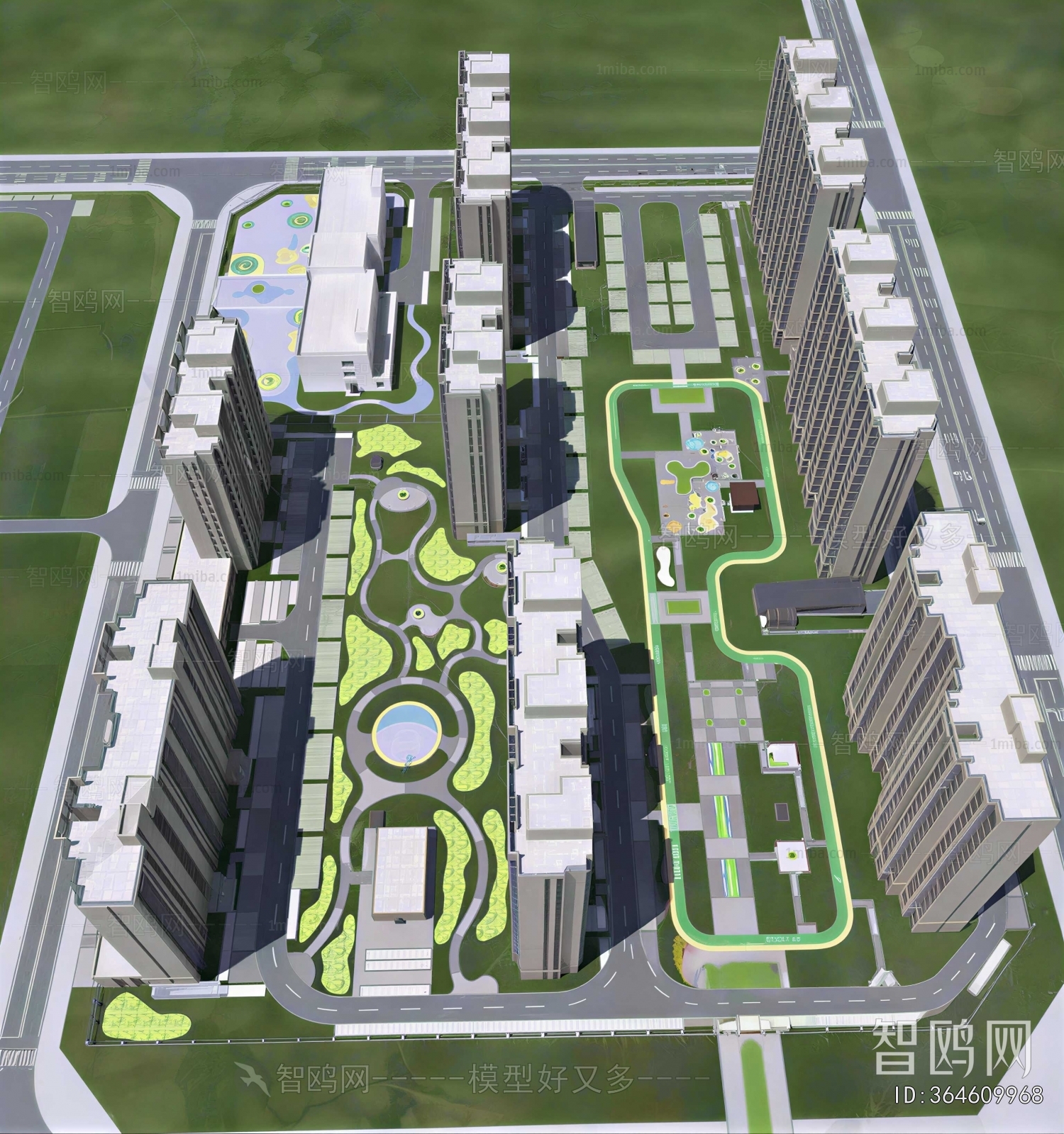 Modern Architectural Bird's-eye View Planning