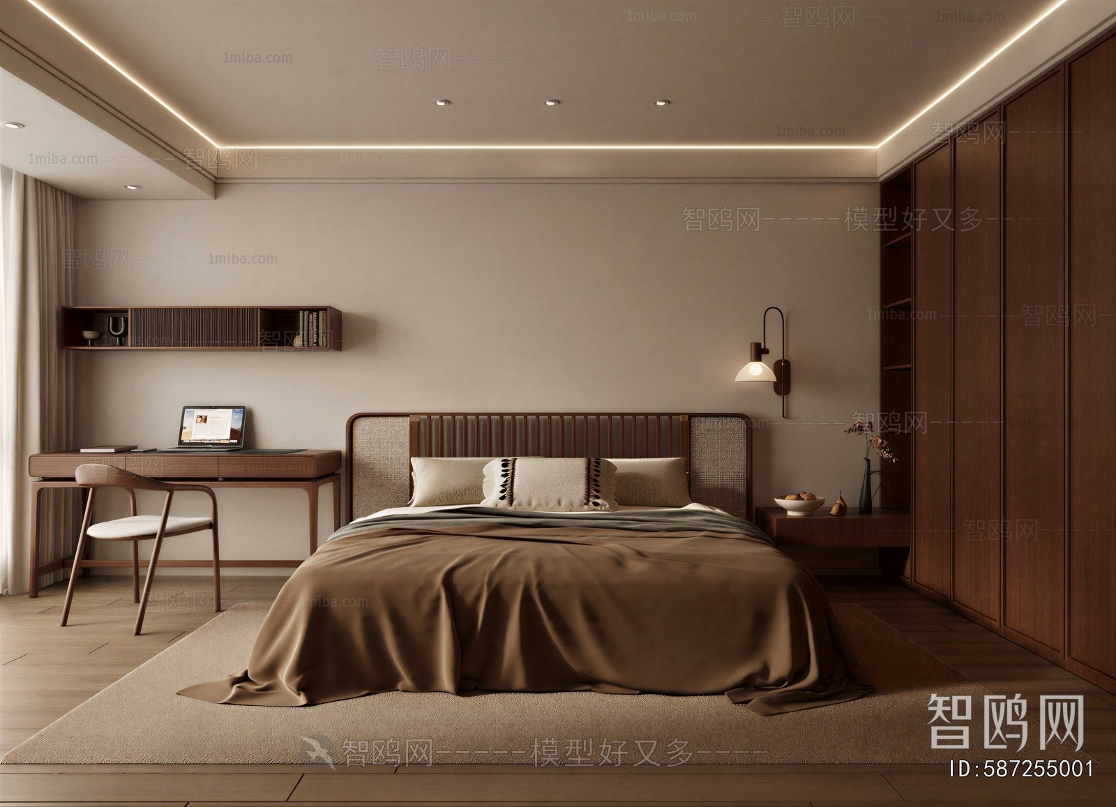 New Chinese Style Bedroom