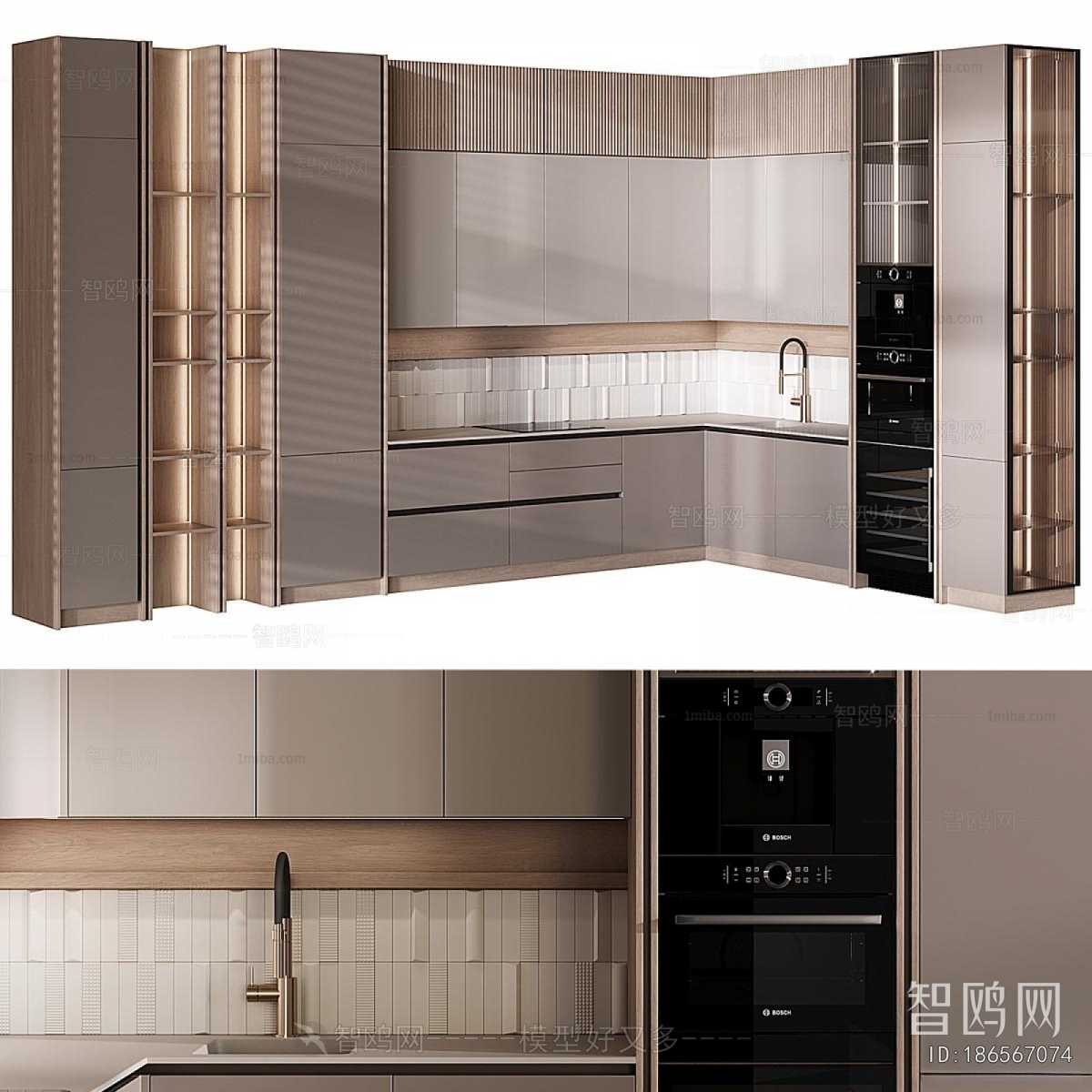 Simple European Style Kitchen Cabinet