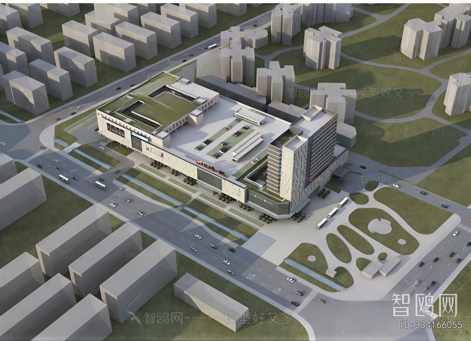 Modern Architectural Bird's-eye View Planning