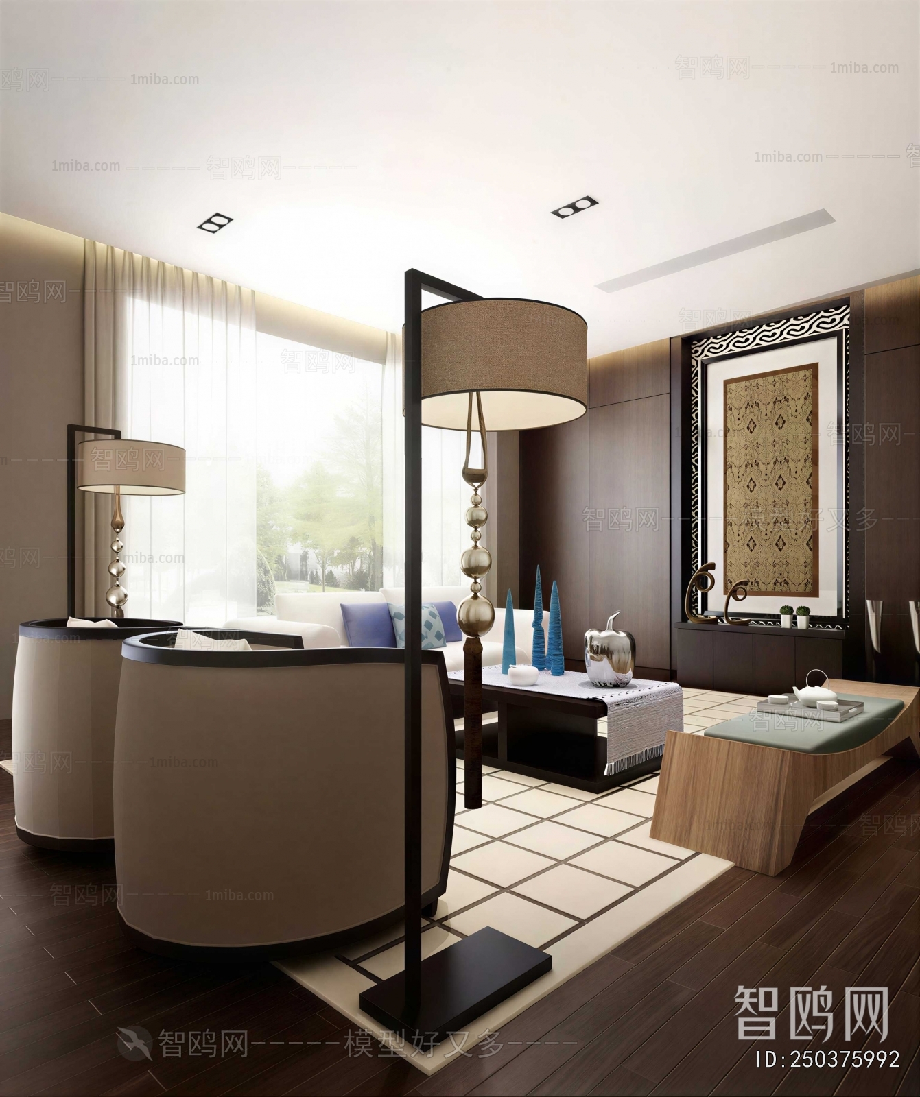 New Chinese Style A Living Room