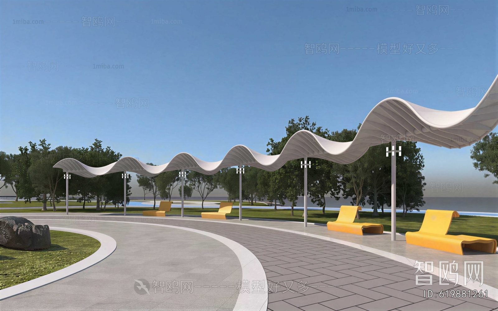 Modern Park Landscape