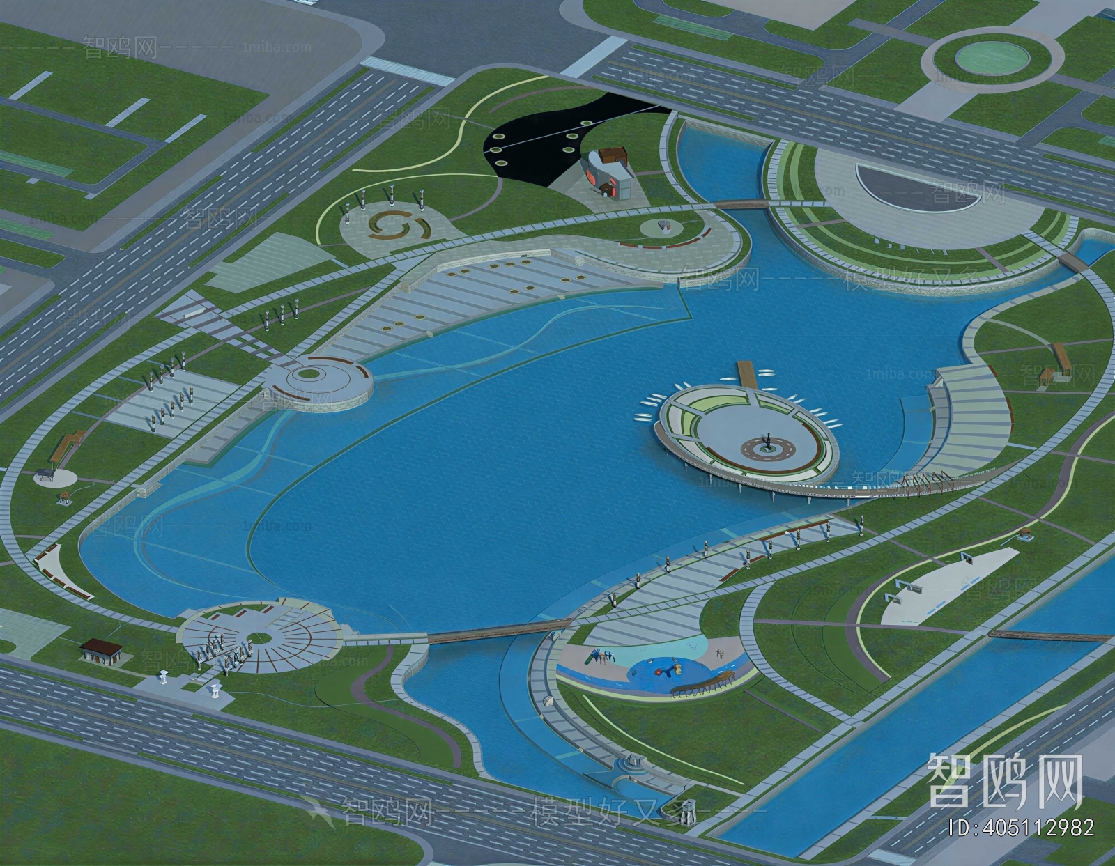 Modern Architectural Bird's-eye View Planning