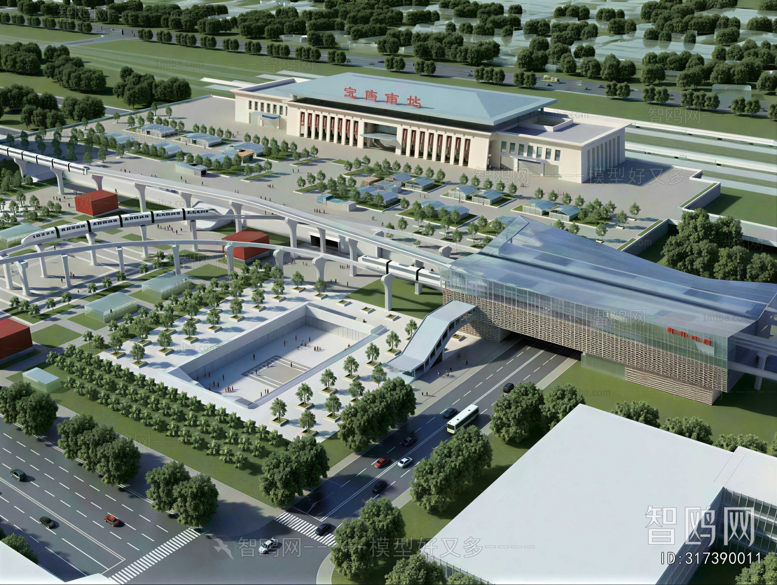 Modern Architectural Bird's-eye View Planning
