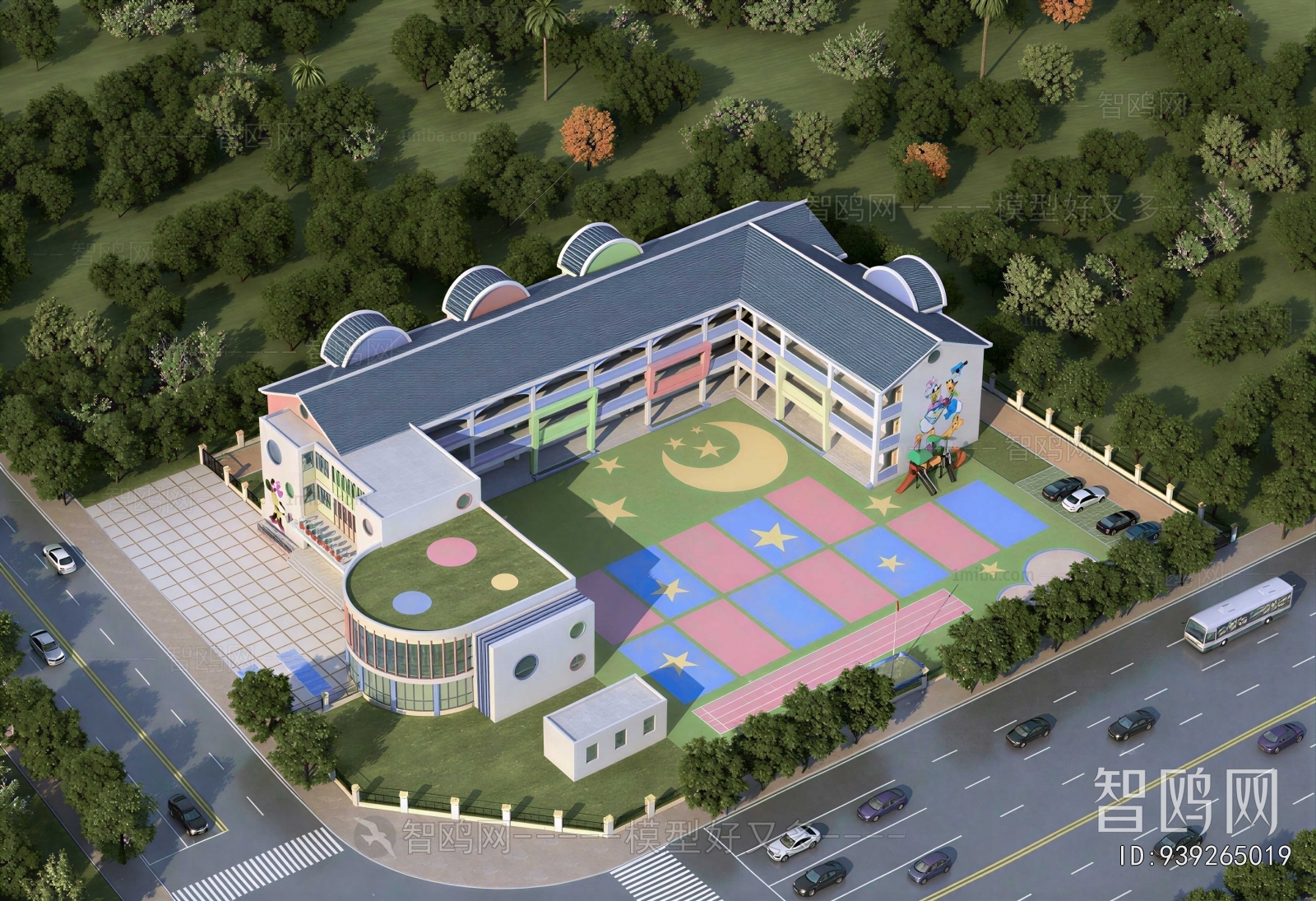 Modern Architectural Bird's-eye View Planning
