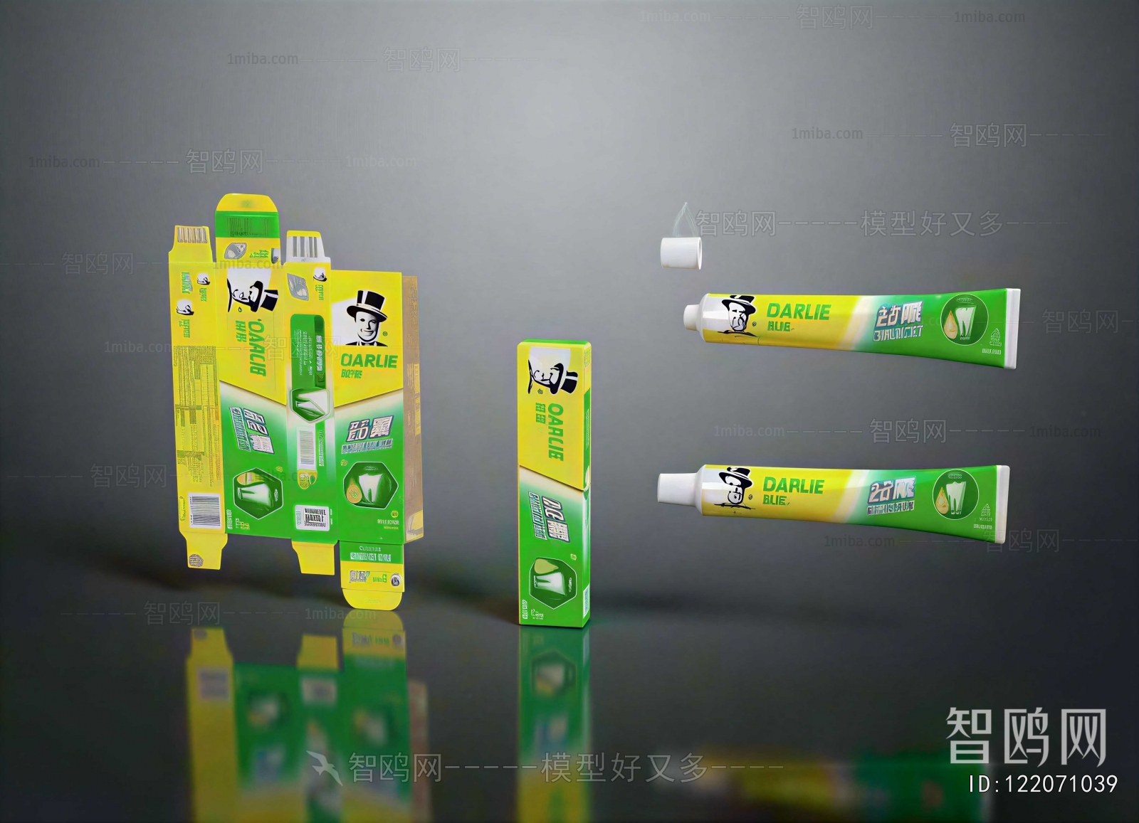 Modern Toothbrush And Toothpaste