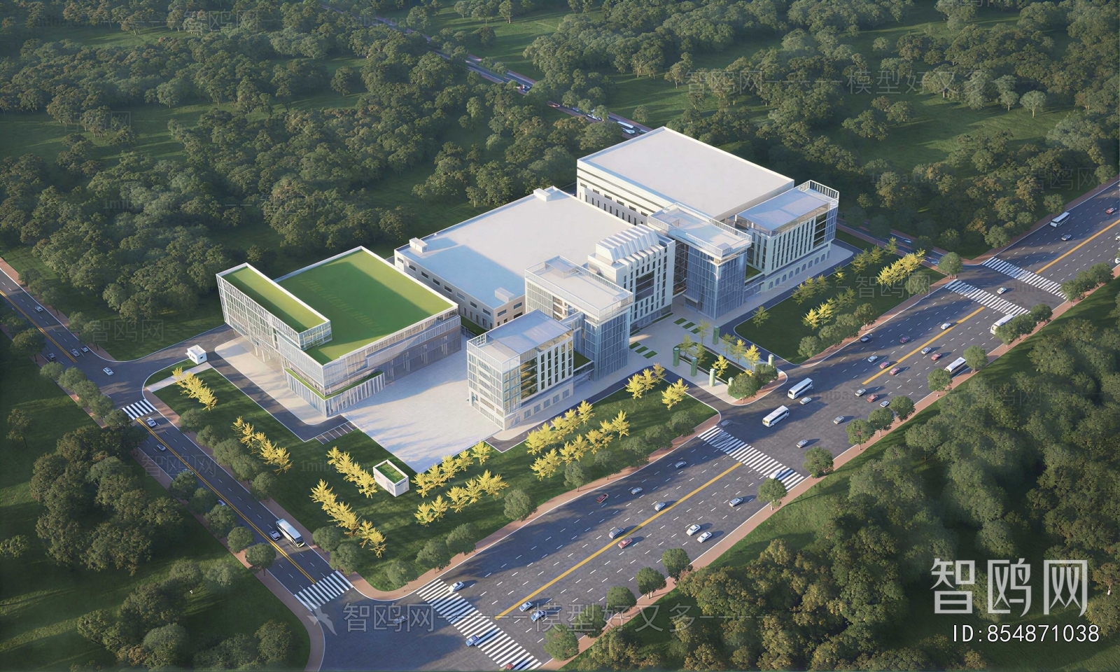 Modern Architectural Bird's-eye View Planning