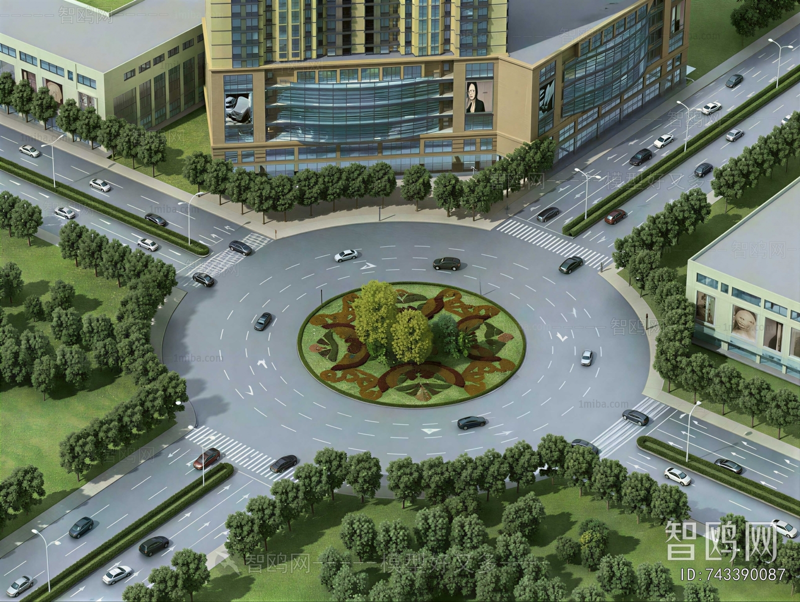 Modern Architectural Bird's-eye View Planning