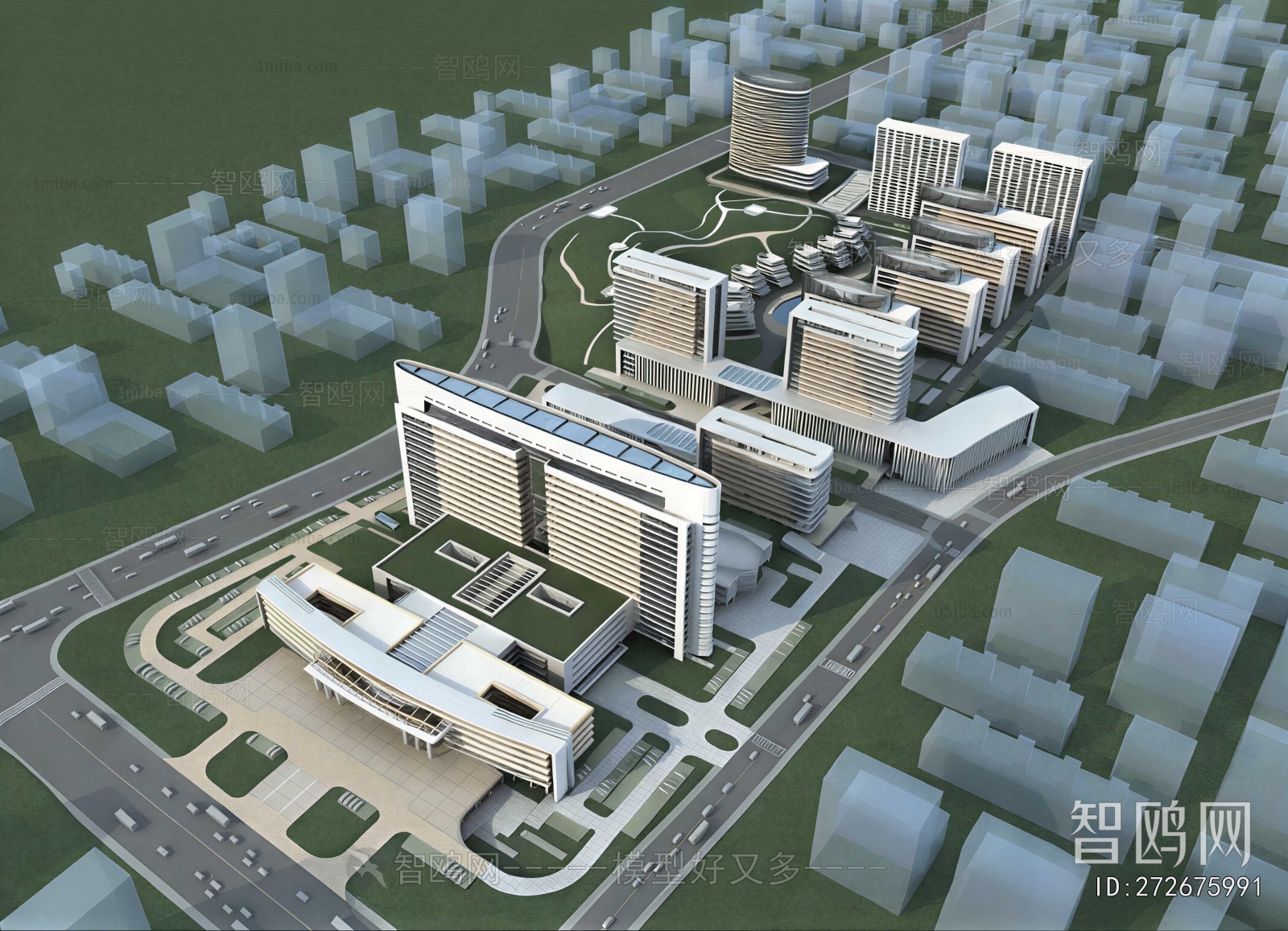 Modern Architectural Bird's-eye View Planning